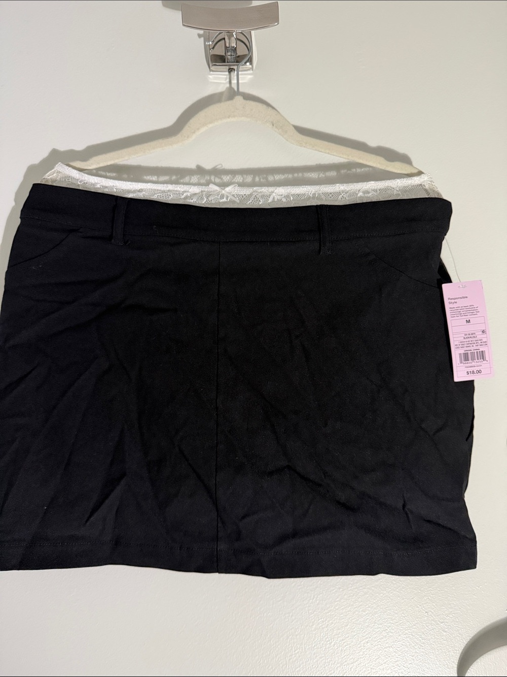 wild fable Black Mini Skirt - Straight Silhouette